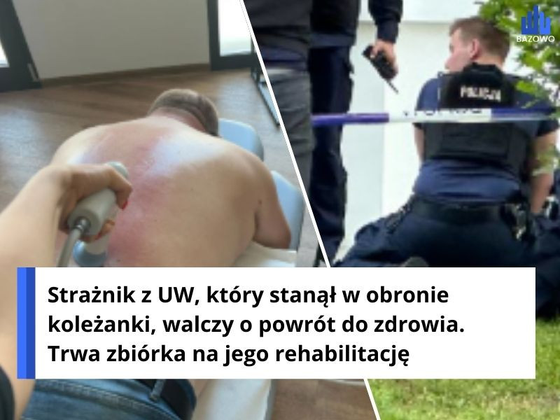 Strażnik z UW, który stanął w obronie koleżanki, walczy o powrót do zdrowia. Trwa zbiórka na jego rehabilitację